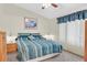Comfortable bedroom featuring a ceiling fan, neutral paint, and natural light at , Henderson, NV 89074