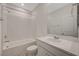 Bathroom featuring a tub with shower and a white sink vanity at 10198 Eden Mountain St, Las Vegas, NV 89141
