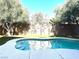 Serene pool with mature trees and greenery in a private backyard setting at 10908 Royal Highlands St, Las Vegas, NV 89141
