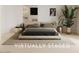 Minimalist main bedroom suite featuring modern decor, a comfortable bed, and stylish side tables at 1204 Powerwall Pl, Henderson, NV 89012