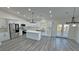 Contemporary kitchen with stainless steel appliances, central island, and modern fixtures at 1580 S Tiptop Trl, Pahrump, NV 89048