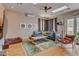 Inviting living room with hardwood floors, comfortable seating, and stylish decor at 2500 Wimbledon Dr, Las Vegas, NV 89107