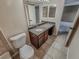 Updated bathroom with granite counters, tile flooring, and modern fixtures at 2867 Geary Pl # 3008, Las Vegas, NV 89109