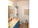 Bathroom with vanity, toilet, mirror and towel rack at 30 Diamond Bar Rd, Pahrump, NV 89048