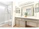 Bathroom featuring a shower, toilet, and vanity with good lighting and decor at 3013 Sungold Dr, Las Vegas, NV 89134