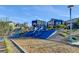 View of community playground with slides and other equipment at 4519 Sapphire Moon Ave, North Las Vegas, NV 89084