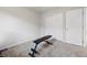 This bedroom features neutral carpet, white baseboards, and a ceiling fan at 6783 Pleasant Flower St, Las Vegas, NV 89149