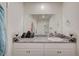 Clean bathroom with a vanity sink and granite countertop at 1131 Ruby Sparrow St, Henderson, NV 89011