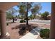 Inviting front porch with decorative pillars and landscaping, offering a welcoming entrance at 2820 Bluff Point Dr, Las Vegas, NV 89134