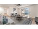 Inviting living room features sliding glass door access to the outdoor pool area at 4301 Fortune Ave, Las Vegas, NV 89107