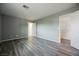 Hardwood floors enhance this large bedroom with a closet and ensuite bathroom at 5133 Burr Oak Dr, Las Vegas, NV 89130