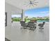Outdoor patio featuring a fire pit, comfortable seating, and a beautiful view at 5400 Mello Ave, Las Vegas, NV 89131