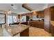 Spacious eat-in kitchen with wood cabinets, granite counters, and stainless steel appliances at 6 High Sierra Dr, Henderson, NV 89074