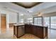 Eat-in kitchen with granite counters and recessed lights open to the Gathering room at 6 High Sierra Dr, Henderson, NV 89074