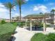 Charming community park area with a gazebo, picnic tables, and well-maintained landscaping at 6739 Quapaw St, Las Vegas, NV 89149