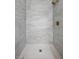 Walk-in shower with stylish tiling and modern fixtures at 728 Carpenter Dr, Las Vegas, NV 89107