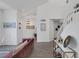 Open-concept living room showcasing high ceilings, a modern aesthetic, and staircase access at 9428 Sierra Summit Ave, Las Vegas, NV 89134