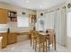 Cozy breakfast nook with built-in shelves and a view of the backyard at 9785 Turtle Head Ct, Las Vegas, NV 89117