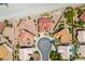 Aerial view of homes in the community with desert landscaping and a cul-de-sac at 10720 Bennington Ct, Las Vegas, NV 89134