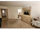 Spacious main bedroom showcasing an adjacent bathroom and comfortable carpeting at 10968 Geyser Peak St, Henderson, NV 89052
