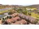 Scenic aerial view featuring golf courses, lake views, and upscale residential community at 11 Via Vita Bella, Henderson, NV 89011