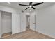 Bedroom featuring a sliding door closet and doorway leading to a bathroom at 1638 Candice St, Las Vegas, NV 89156