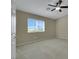 Bedroom featuring a ceiling fan and scenic neighborhood views at 1976 Galleria Spada St, Henderson, NV 89044