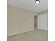 Carpeted bedroom with closet and neutral colored walls at 1976 Galleria Spada St, Henderson, NV 89044