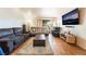 Comfortable living room offers ample seating and a large screen television for entertainment at 2851 S Valley View Blvd # 1071, Las Vegas, NV 89102