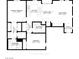 Detailed floor plan featuring two bedrooms, bathrooms, kitchen and living spaces at 3820 Wiggins Bay St # 201, Las Vegas, NV 89129