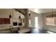 Bright dining room with slate floors, open floor plan, and access to backyard at 4821 Whisper Lake Ave, Las Vegas, NV 89131
