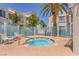 Relaxing community hot tub area surrounded by lush landscaping at 4843 S Torrey Pines Dr # 101, Las Vegas, NV 89103