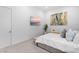 Bright bedroom with a modern interior features a plush bed, television, and stylish decor at 507 Serenity Point Dr, Henderson, NV 89012