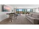 Entertainment lounge with poker tables and sliding glass doors to enjoy views at 507 Serenity Point Dr, Henderson, NV 89012