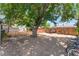 Fenced backyard with mature shade tree, offering a versatile outdoor space with potential at 5505 Reiter Ave, Las Vegas, NV 89108