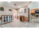 Hallway featuring tile flooring and decorative elements at 8700 Isola Dr, Las Vegas, NV 89117