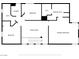 Upstairs floor plan of the house showing bedrooms, laundry and stairs at 8884 Perfect Diamond Ct, Las Vegas, NV 89129