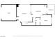 Downstairs floor plan showing garage, living room, kitchen and covered patio at 8884 Perfect Diamond Ct, Las Vegas, NV 89129