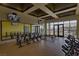 Bright gym featuring stationary bikes, a mirrored wall, and mountain views at 9655 Skye Star Ave, Las Vegas, NV 89166