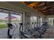 Gym featuring a variety of elliptical machines and a view of the outdoor playground at 9655 Skye Star Ave, Las Vegas, NV 89166