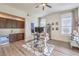 Bright office space with natural light, custom cabinets and shelving, desk, and modern decor at 9655 Skye Star Ave, Las Vegas, NV 89166
