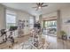 Bright office space with natural light, desk, exercise bike, and sliding door to the backyard at 9655 Skye Star Ave, Las Vegas, NV 89166
