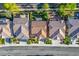 Aerial view showcasing the backyard, and the property's location in a well-maintained residential area at 10749 Turquoise Valley Dr, Las Vegas, NV 89144