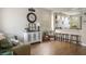 Inviting living room featuring hardwood floors, stylish decor, and ample natural light at 10749 Turquoise Valley Dr, Las Vegas, NV 89144