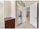 Efficient laundry area with a stacked washer and dryer for convenient space-saving in the home at 1134 Pandora Canyon St, Henderson, NV 89052