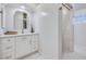 Bathroom with vanity and luxurious walk-in shower at 1953 Moyer Dr, Henderson, NV 89074