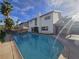 The large private pool is perfect for swimming and relaxing in the backyard of this two-story home at 3056 Garnet Ct, Las Vegas, NV 89121