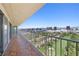 Large tiled balcony with expansive views of Las Vegas and the surrounding golf course at 3111 Bel Air Dr # 24G, Las Vegas, NV 89109