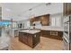 Spacious modern kitchen features hardwood floors, stainless steel appliances, and a kitchen island at 3632 Red Fir St, Las Vegas, NV 89135