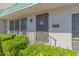 Close up view of the front entrance complete with security door and small porch at 3815 Atlantis St, Las Vegas, NV 89121